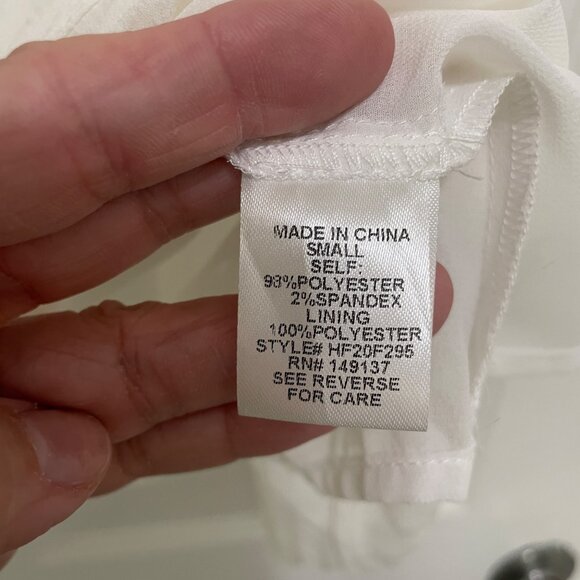 HYFVE Blouse Womens Size S Ivory Pullover Spaghetti Strap Sheer Lined NEW *Read* - Picture 6 of 9